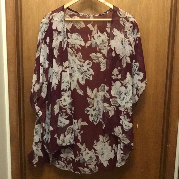 Sheer Floral Cardigan - Picture 1 of 2